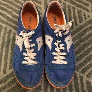 Blue and orange Saucony Sneakers